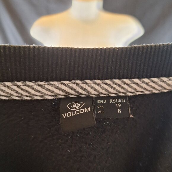 Volcom Unisex Black Relaxed Fit Sweatshirt Skate Tropical Vibes XS - Picture 4 of 4